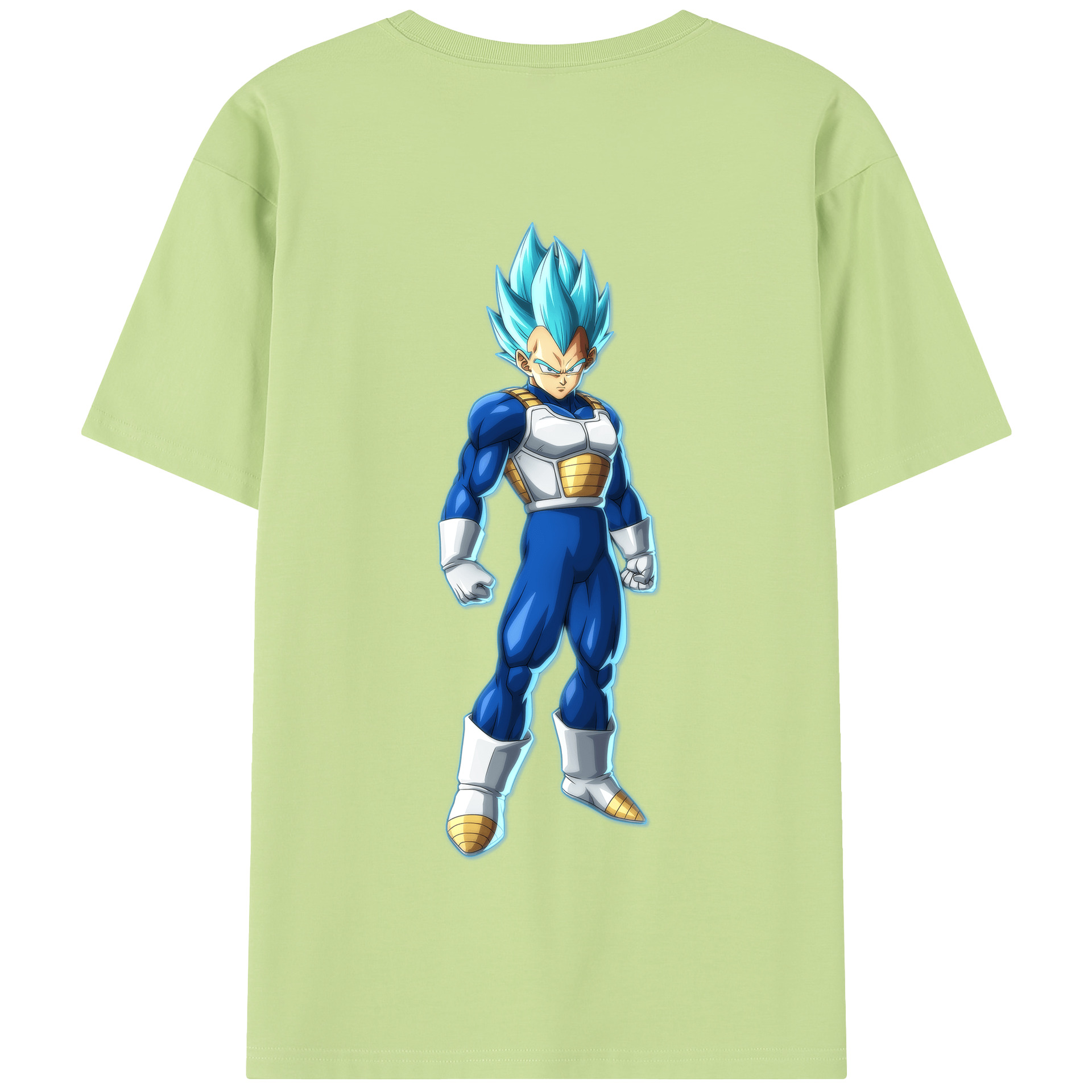 （画像用） ドラゴンボール ベジータ四世（Bejīta Yonsei）DRAGON BALL Vegeta IV 綿100％半袖Tシャツ（背面プリント）